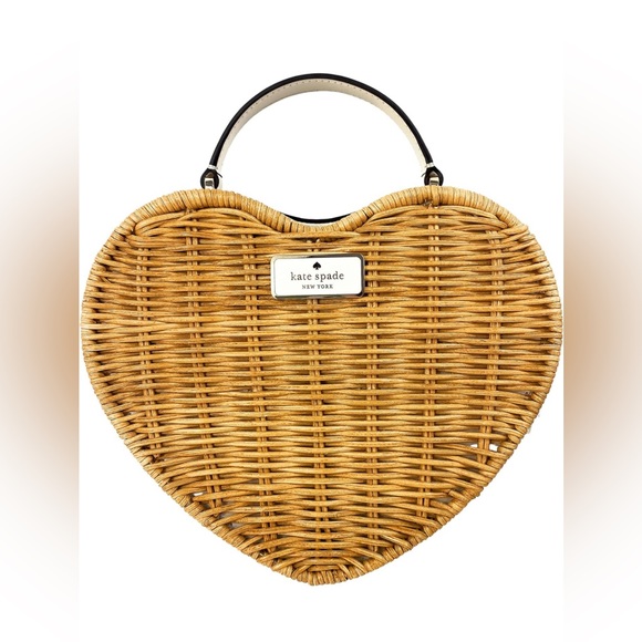 KATE SPADE NEW YORK Wicker Heart Crossbody Bag Brand New - Love Shack